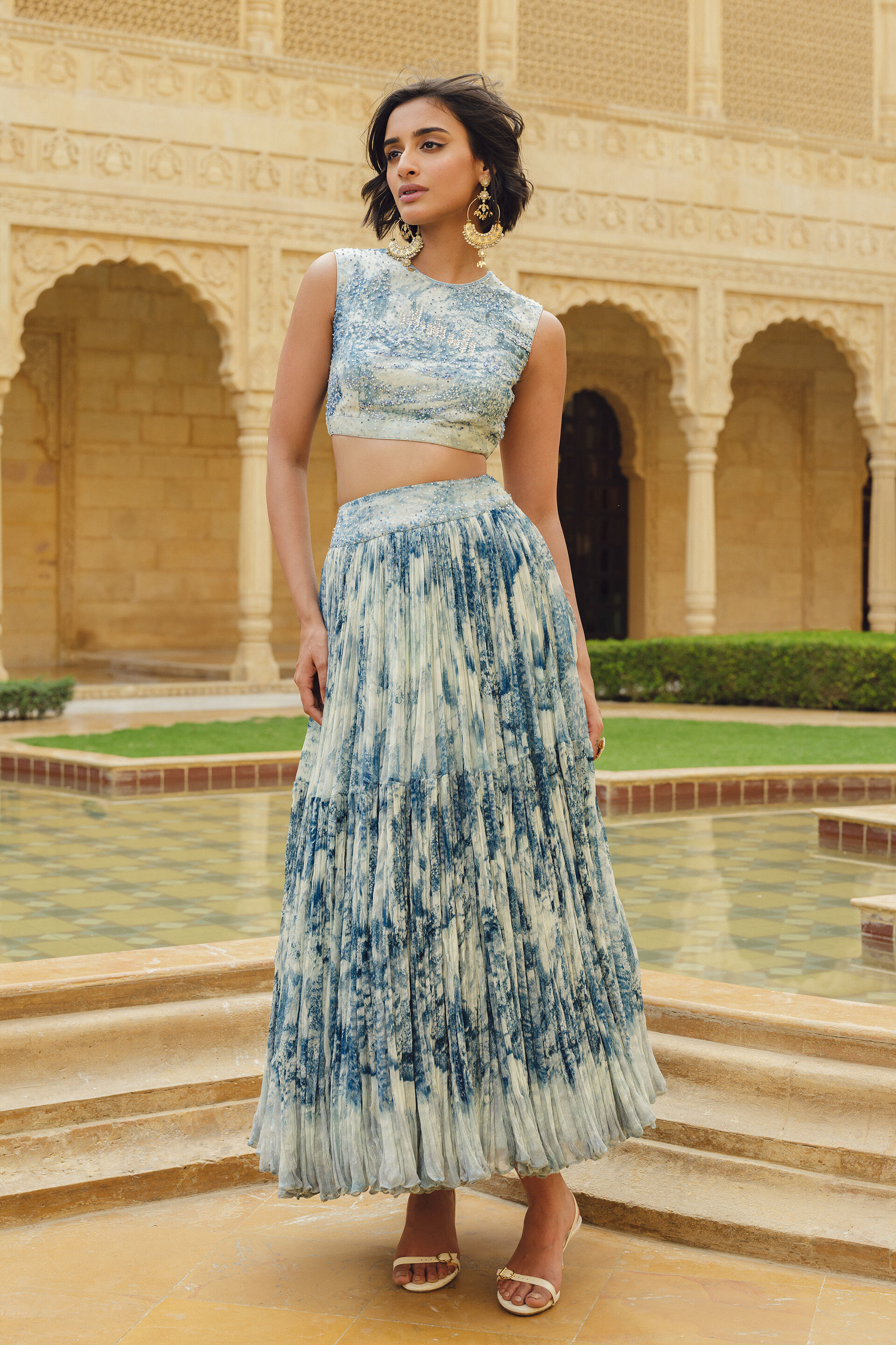 Morava Skirt Set - Powder Blue